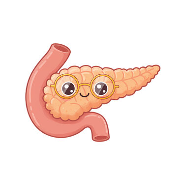 Cute Pancreas Illustration: A Fun Look at Digestive Health