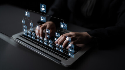 Corporate org chart and team structure show hierarchy, team, and structure for clear organization, management, and operational planning Latch