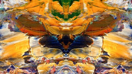 Abstract art background . Hand painting artwork on canvas .