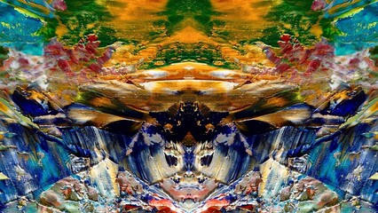 Abstract art background . Hand painting artwork on canvas .