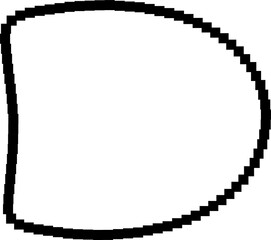 Set of circle shape pixel. Geometric for design