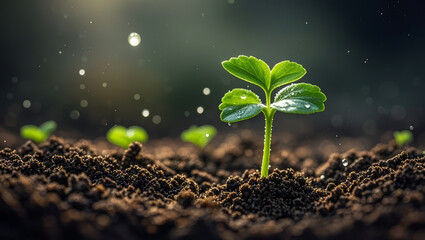 Arbor Day New Life Seedling Sprouting Growth Hope Nature Background