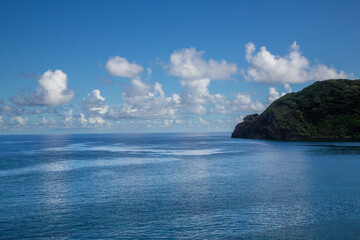 奄美の夕景。イメージ。夏雲。
