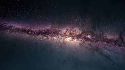 Obraz premium Majestic Milky Way Galaxy at Night with Vibrant Hues