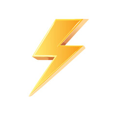 lightning bolt isolated on black