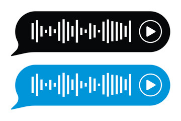 Voice memo interface elements. Vector elements for music player, podcasts, mobile voice message, streaming in eps 10.