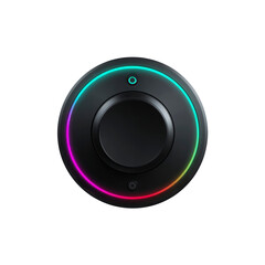 Futuristic RGB Illuminated Control Knob - Technology Interface Element