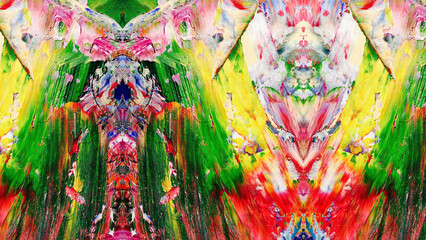 Fototapeta premium Abstract art background . Hand painting artwork on canvas .