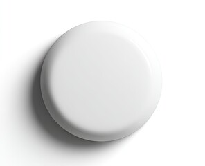 Blank white round button