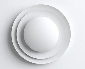 White circles, layered sphere