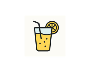 Lemonade vector icon design illustration