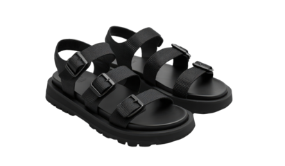 Black chunky platform sandals (1)