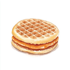 a cute Dutch stroopwafel with caramel filling