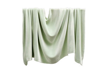 Fototapeta premium Pale green draped fabric hangs