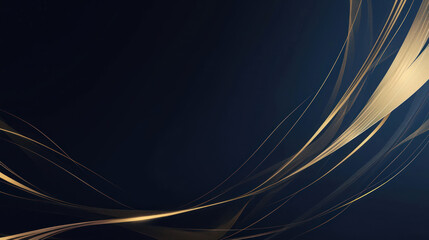 Luxury Black and Gold Abstract Background with Flowing Silk Lines and Elegant Design as wallpaper Illustration
