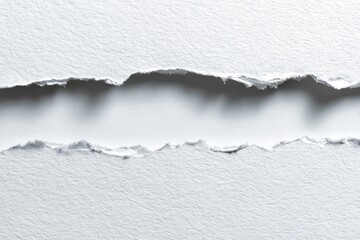 Obraz premium Ripped white paper, uneven edges, light and shadow