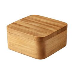Square bamboo food storage box