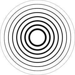 Naklejka premium Circle with halftone line elements, sound wave