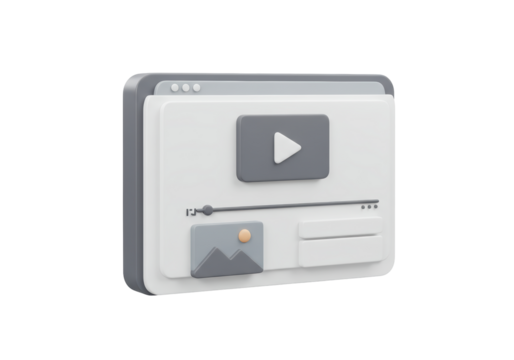 Isolated application interface with multimedia presentation player and controls concept