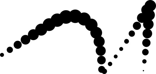 Bold dotted wave line shapes set