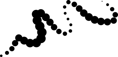 Bold dotted wave line shapes set