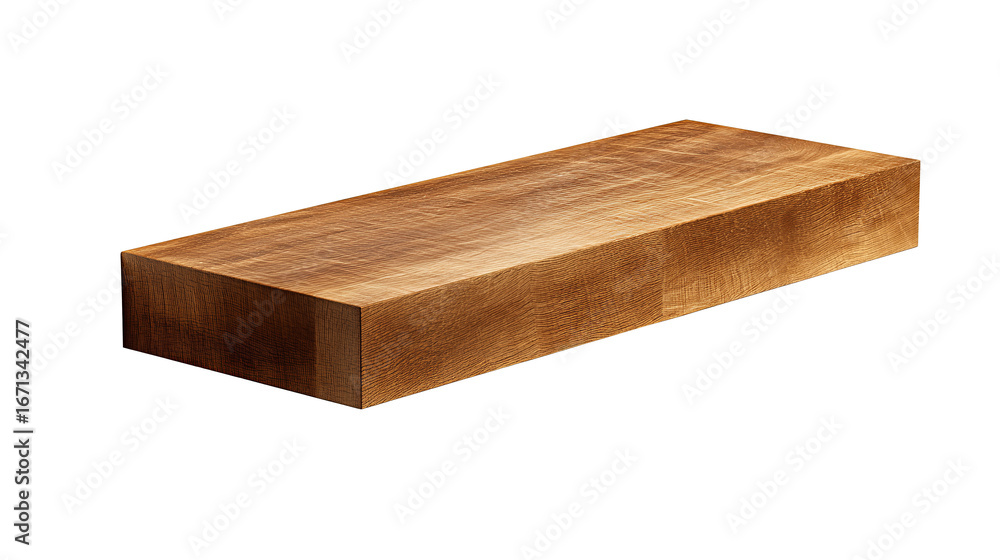Wall mural rectangular shelf design featuring matte woodgrain surface and precise geometry, brandless and versa