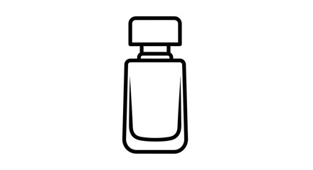 Simple Line Drawing of a Perfume Bottle