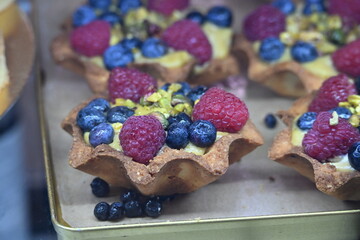 Fresh fruit cupcakes and tartlets
