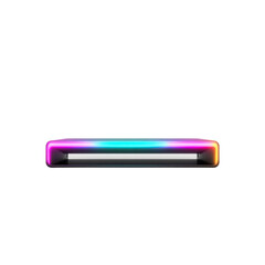 Abstract Neon Light Bar with RGB Spectrum, Futuristic UI Element