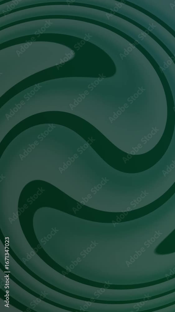 Aufkleber elegant swirling green lines creating fluid motion vertical video. abstract green background with sw