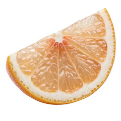 Grapefruit slice isolated on transparent background