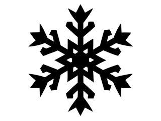 snowflake black silhouette vector,snowflake  icon
