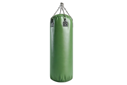 Punching bag on a white background