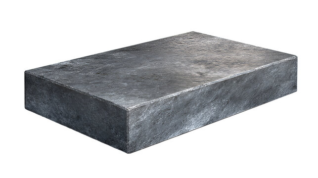Water stone crafted with crisp rectangular form, non-slip base and minimal detailing, isolated on transparent background.
