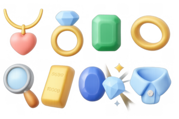 Playful 3d jewelry and accessories collection for fashion design