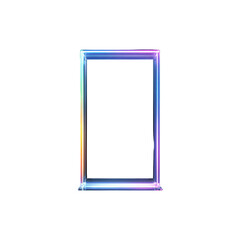 Luminous Rainbow Frame  Abstract Digital Border for Design Projects