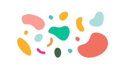 Collection of pastel abstract fluid shapes, perfect for adding a modern and trendy touch to your designs and creative projects