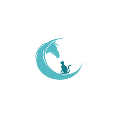 vector illustration of an abstract horse