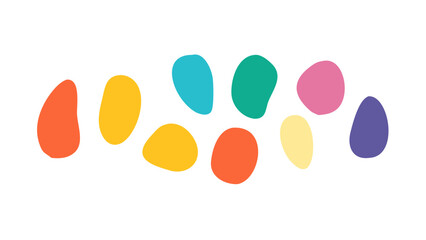 A collection of colorful abstract shapes, perfect for adding a modern and artistic touch to any design project with its playful feel