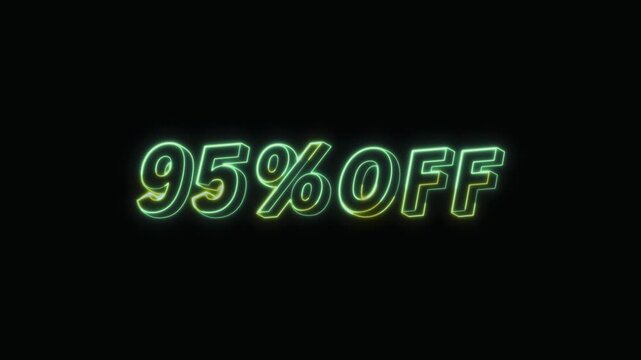  95% OFF Neon Text Seamless Loop 4K with Black Background Animated Promotional Typography for Video Editing