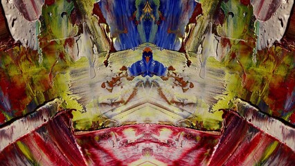 Fototapeta premium Abstract art background . Hand painting artwork on canvas .