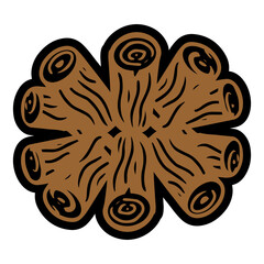woods cut fire vector