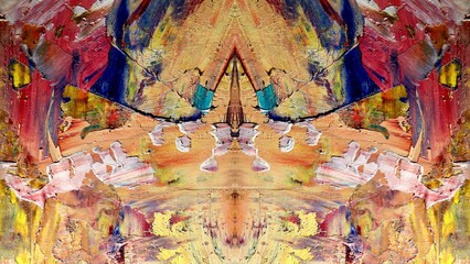 Fototapeta premium Abstract art background . Hand painting artwork on canvas .