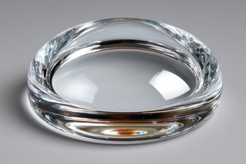 Clear glass dish, dome shape