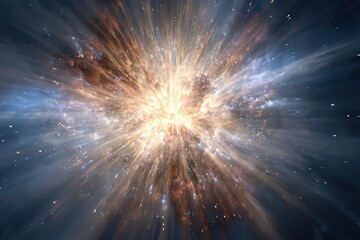 Colorful Cosmic Explosion In Space