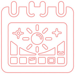 Elegant calendar icon for scheduling and event planning, modern simplistic design vector illustration