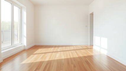 A serene minimalist living room corner with wooden accents, showcasing simplicity and elegance.