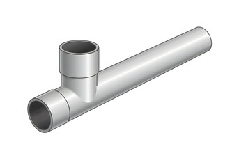 PVC Pipe Fitting Tee Connector for Plumbing and Irrigation Systems on transparent background