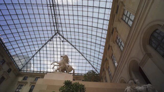 Heroic statues, The Louvre Museum Pais, France