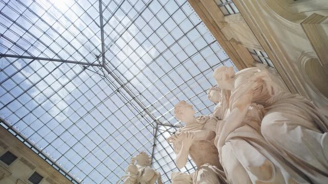 Heroic statues, The Louvre Museum Pais, France